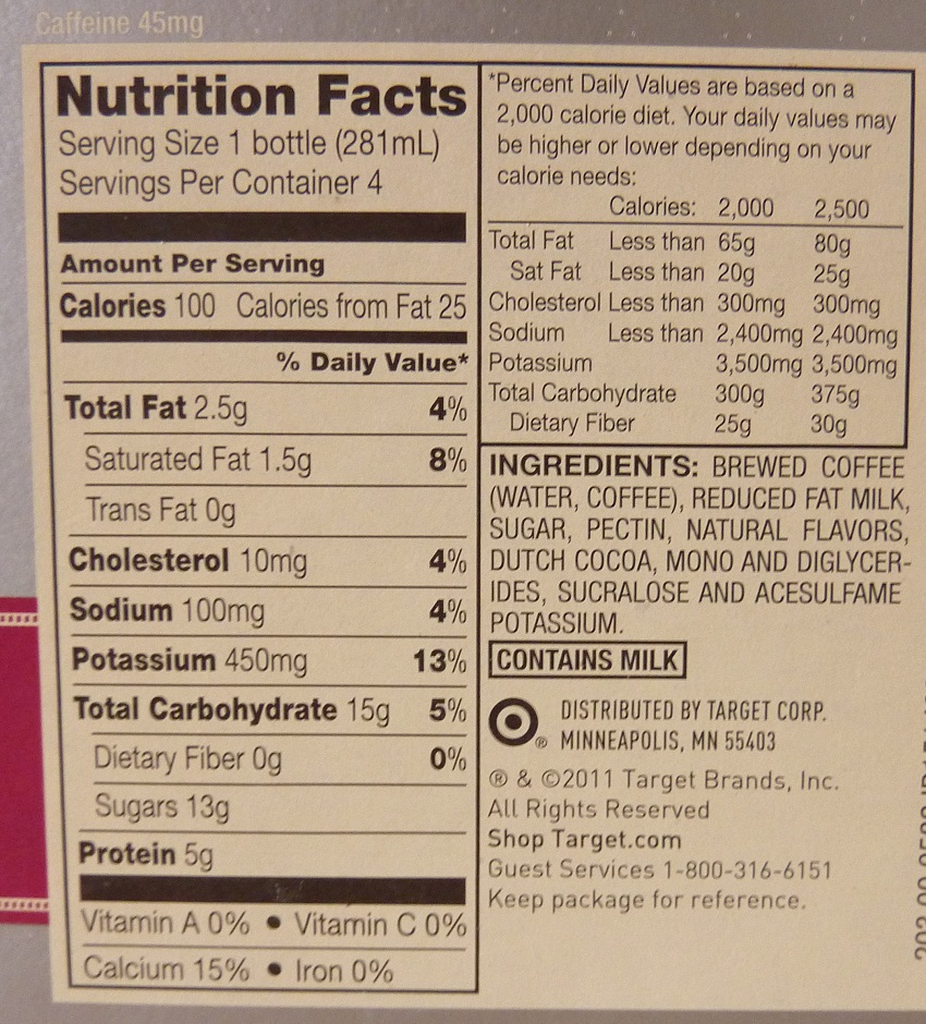 starbucks syrups nutrition